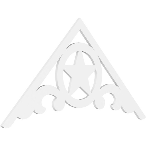 Ekena Millwork Pitch Austin Architectural Grade PVC Gable Pediment, 72"W x 36"H x 1"P (12/12) GPP072X036X100AUS - main